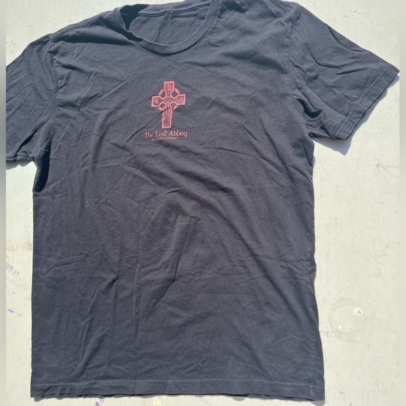 Men's The Lost Abbey T-Shirt Black Spell-Out NO TAGS Craft Beer San Diego IPA - Picture 5 of 13